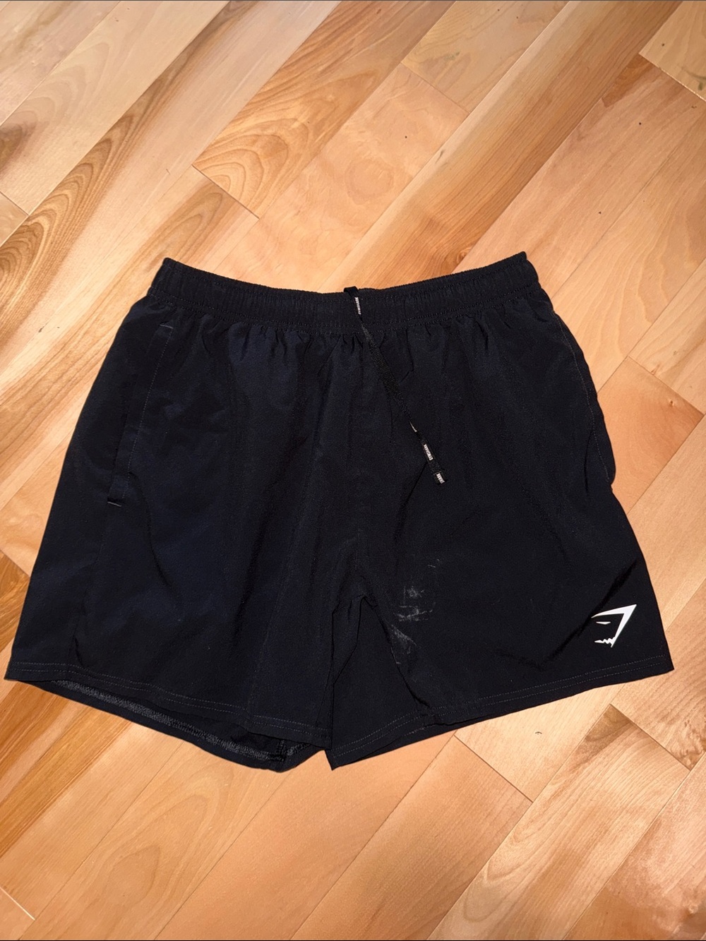 Gymshark Black Performance Training Shorts Mens M *see pic for Flaw  4in